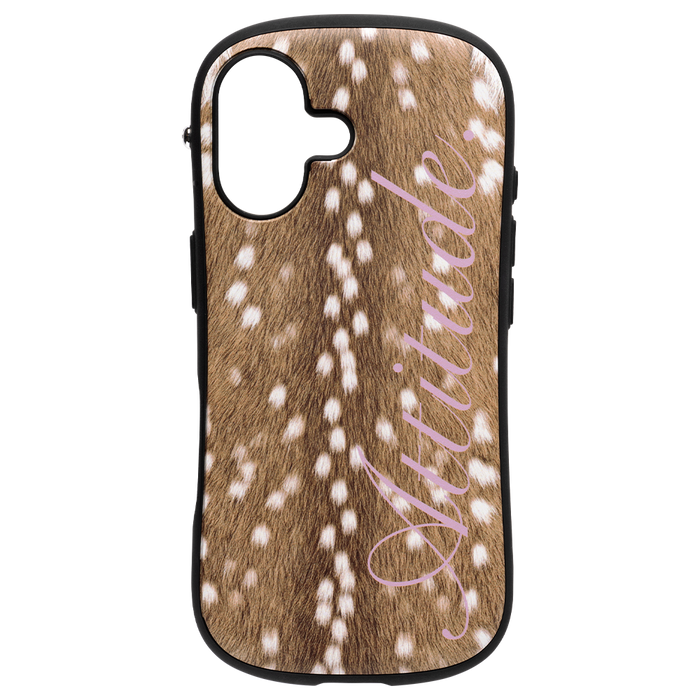 iFace First Class MagSynq スマホケース 限定デザイン(DEER U) — 鹿柄×ピンクの商品単体画像